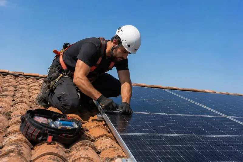 Maintenance et monitoring de panneaux solaires à Padern